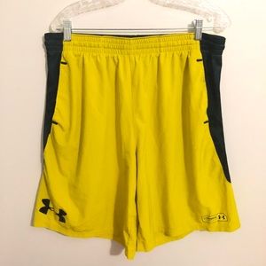 Yellow Under Armour Basketball Shorts